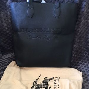 Burberry Remington Black Leather Leather Tote